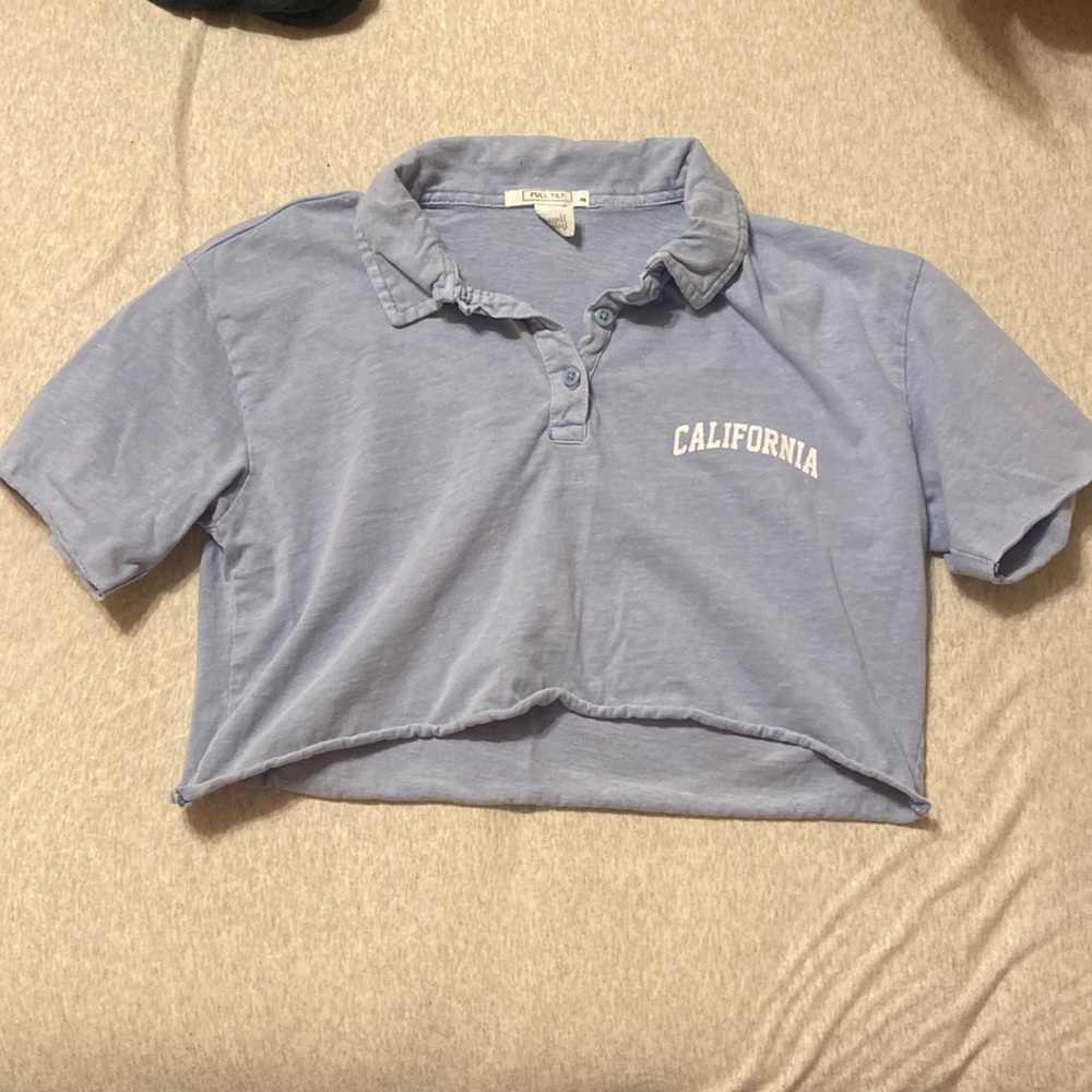 cropped collared shirt